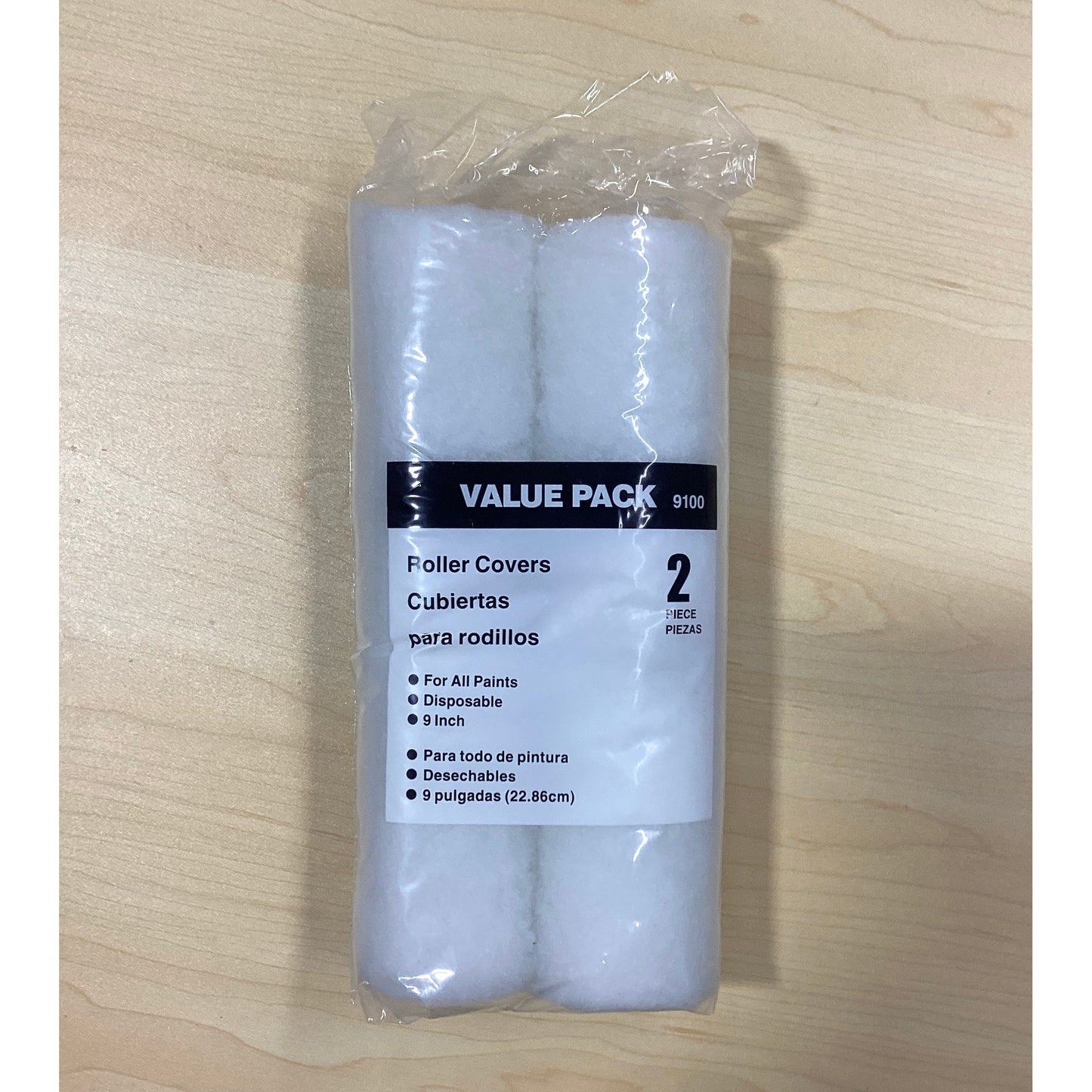 white 2 pack 9 inch disposable roller covers