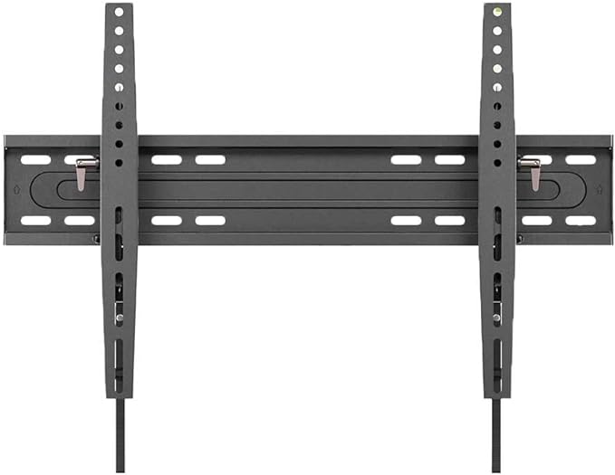 Large flat TV wall mount with multiple holes for easy installation.