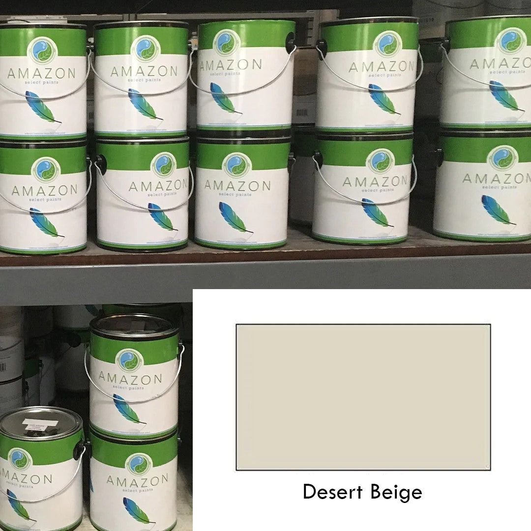 Desert Beige Amazon paint displayed in store.