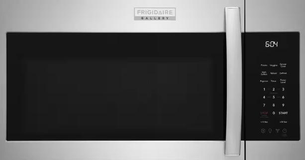 A black and silver microwave with a sleek finish, perfect for heating up your meals quickly and efficiently.