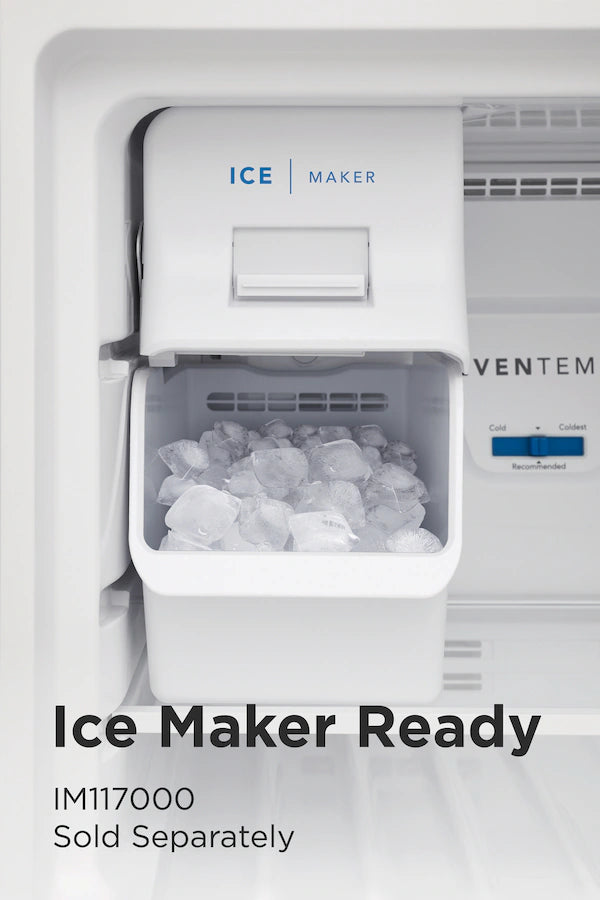An ice maker filled with ice cubes, ready to be used.