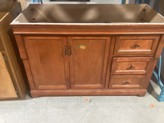 2 Door 3 Drawer Red Wood Vanity