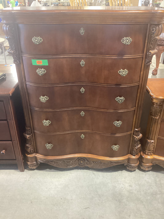 Vintage Mahogany 5 Drawer Dresser