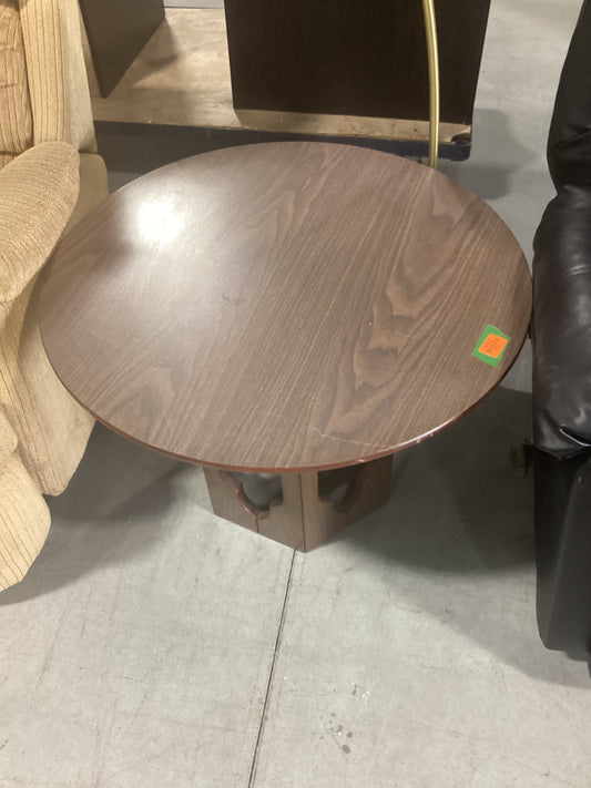 Round Wood Side Table