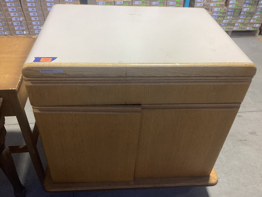 2 Door 1 Drawer Rolling Sideboard