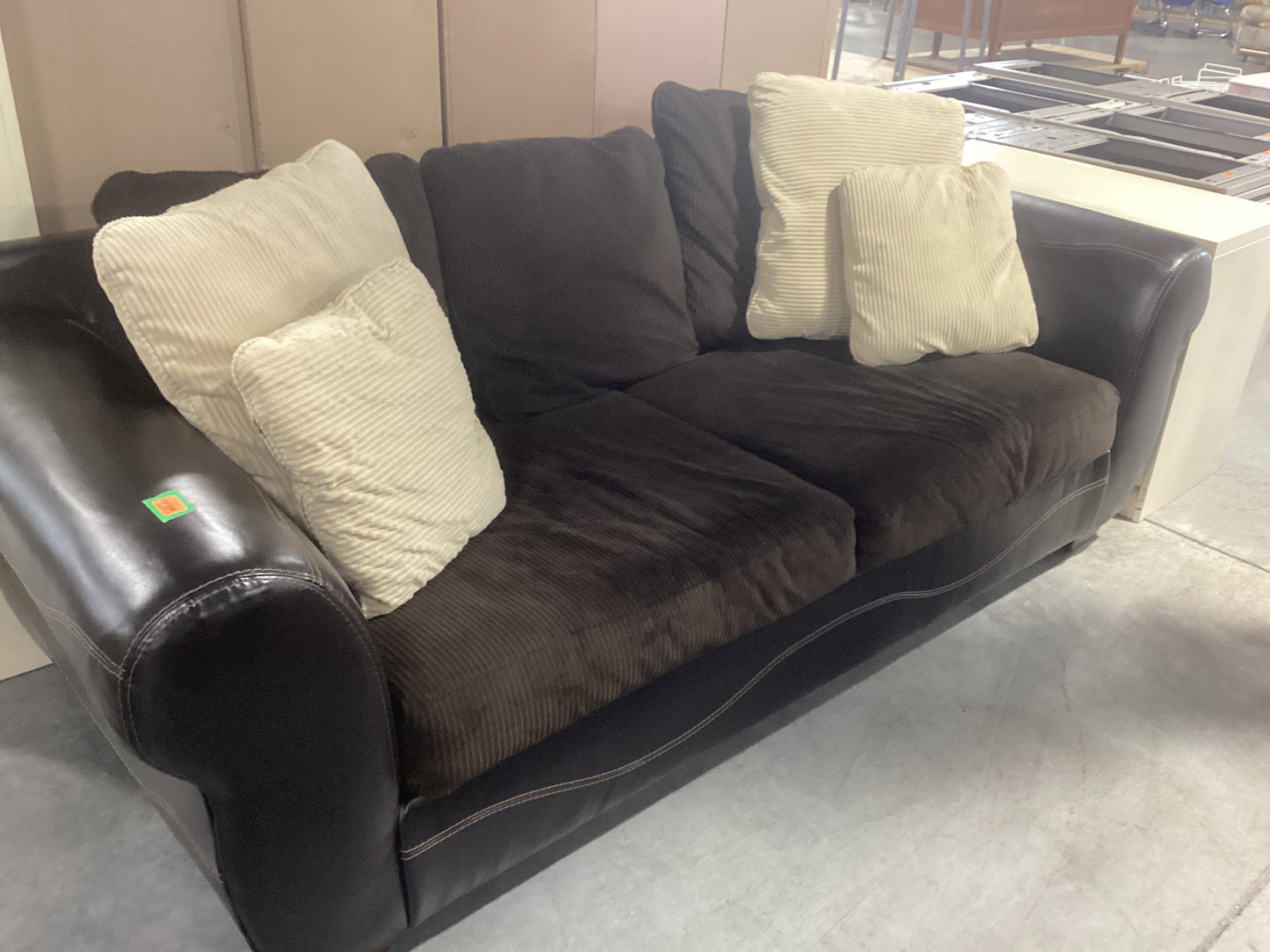 Dark Brown Leather Couch