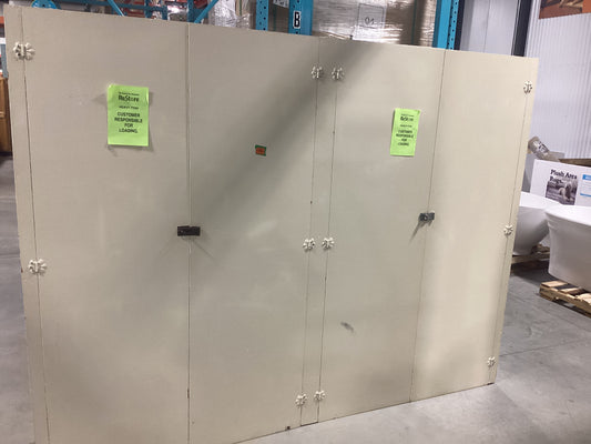 Large Tan Metal Supply Cabinet