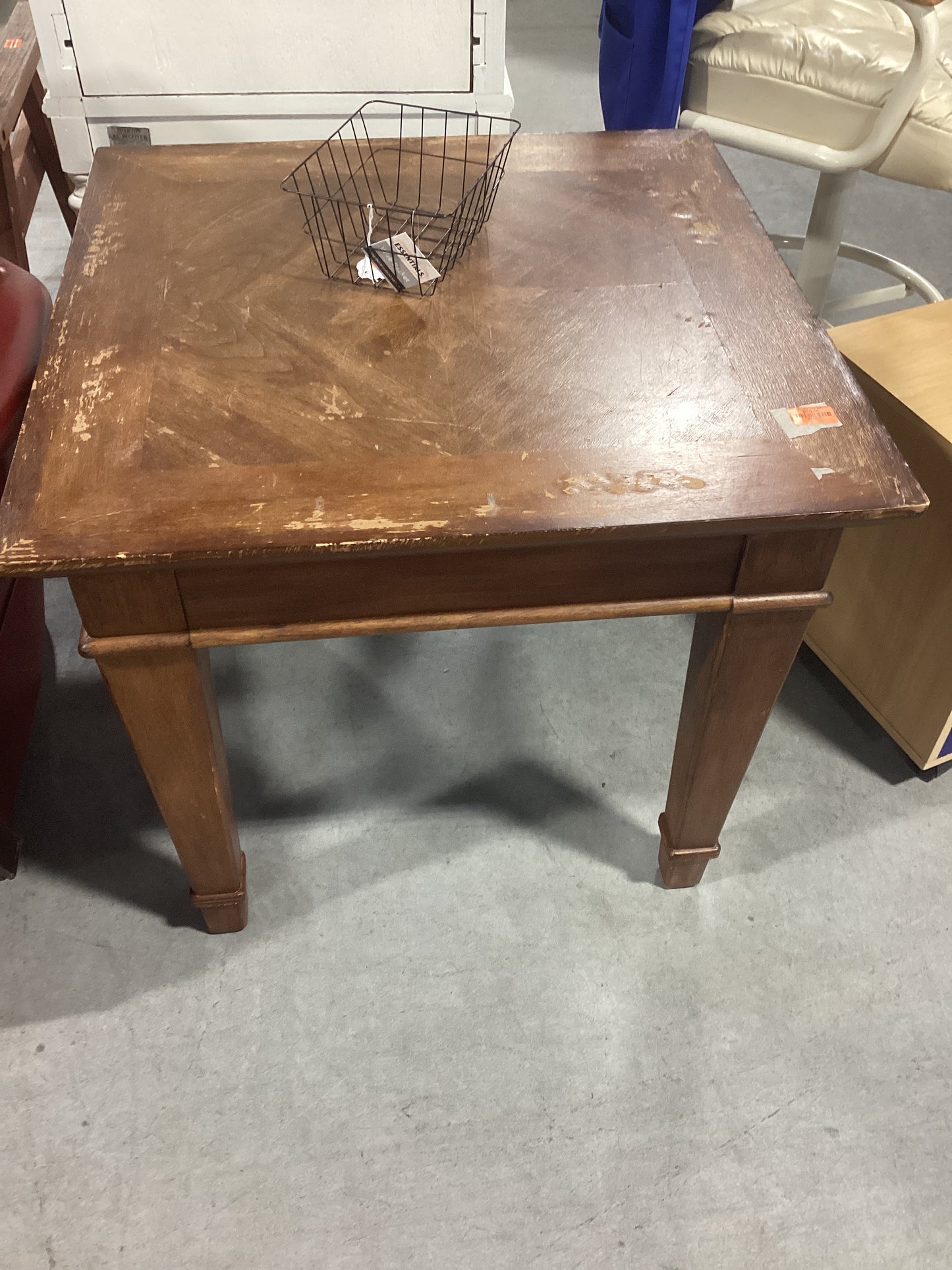 Square Wood Side Table