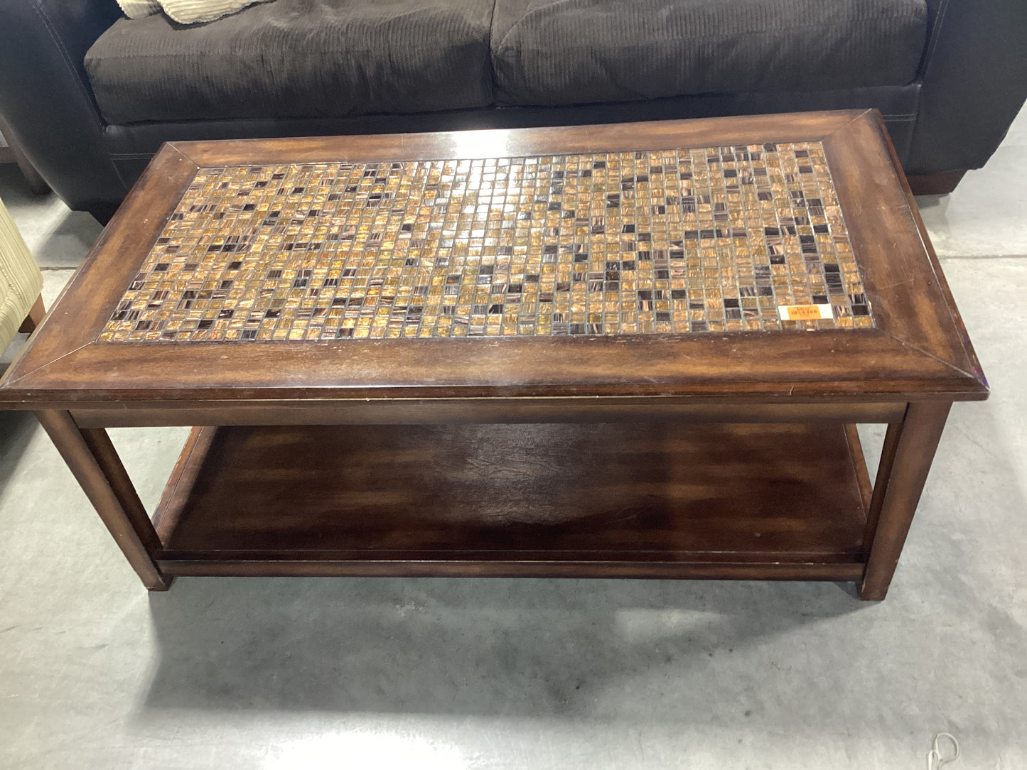 Rectangular Tile Patterned Coffee Table