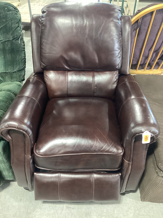 Mahogany Leather Recliner