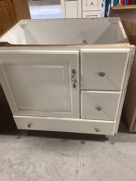 White 1 Door 3 Drawer Vanity