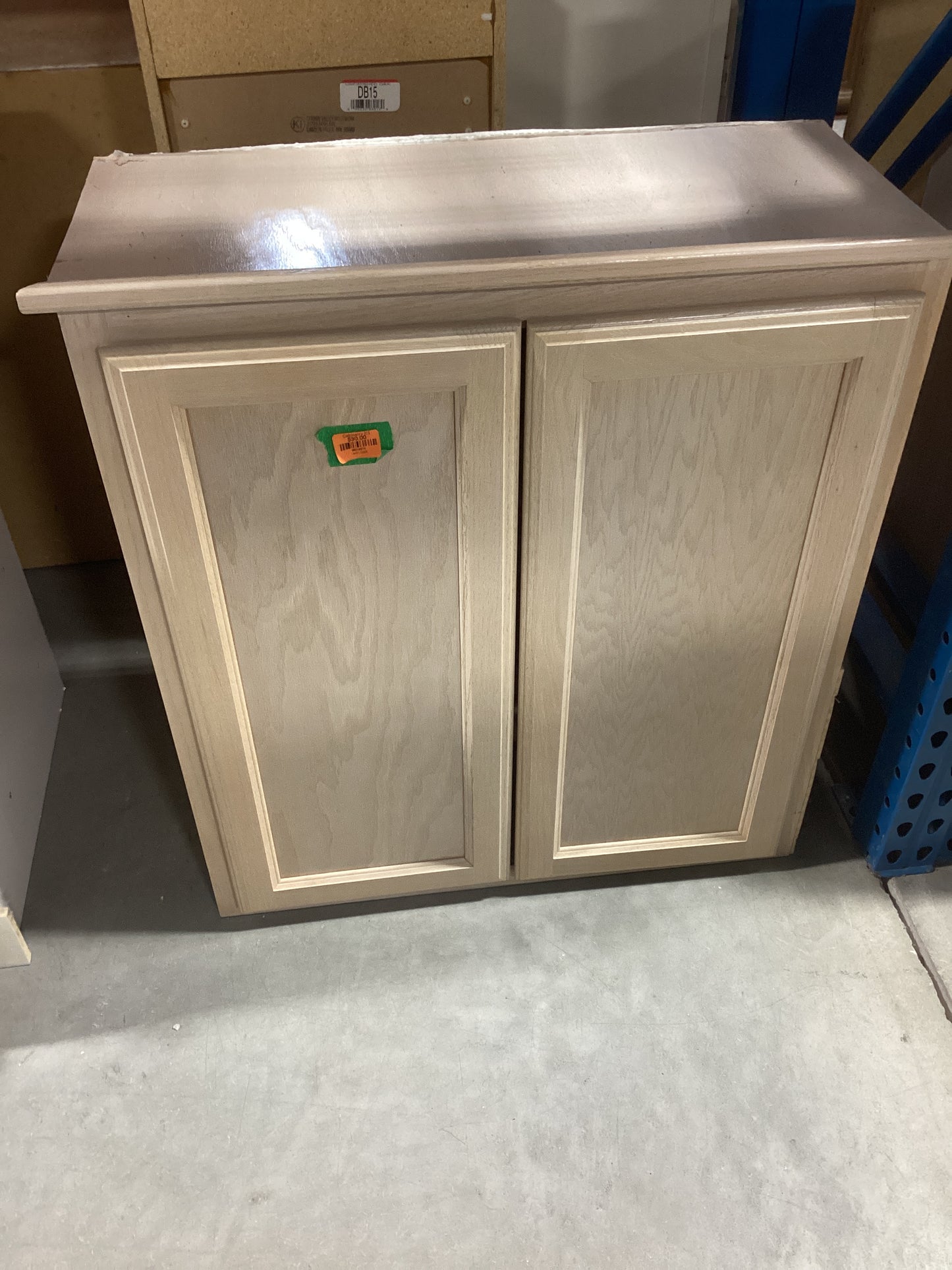 Large Wood Tan 2 Door Wall Cabinetry