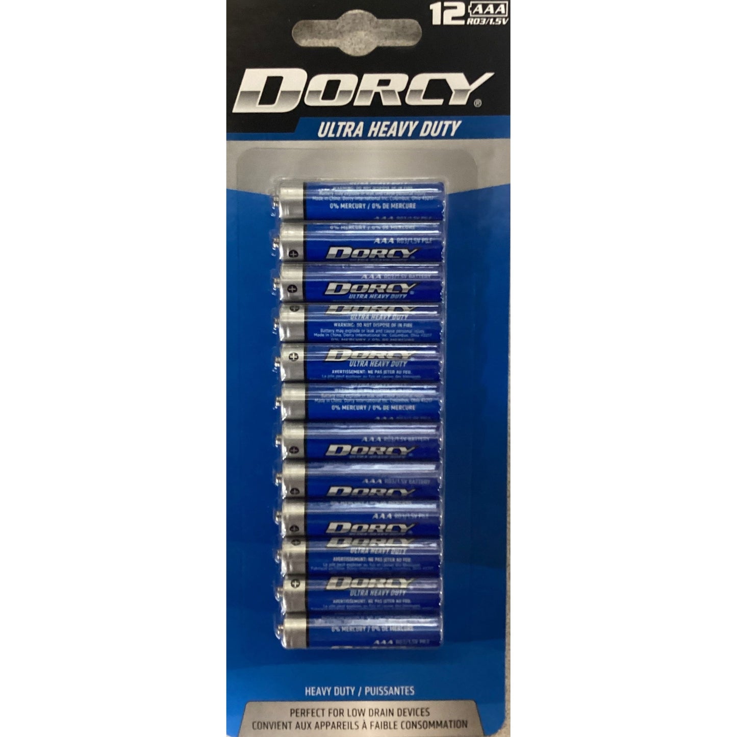 Dorey Ultra Heavy-Duty AAA Batteries 12 Pack: Reliable power source for your devices. Long-lasting and durable.