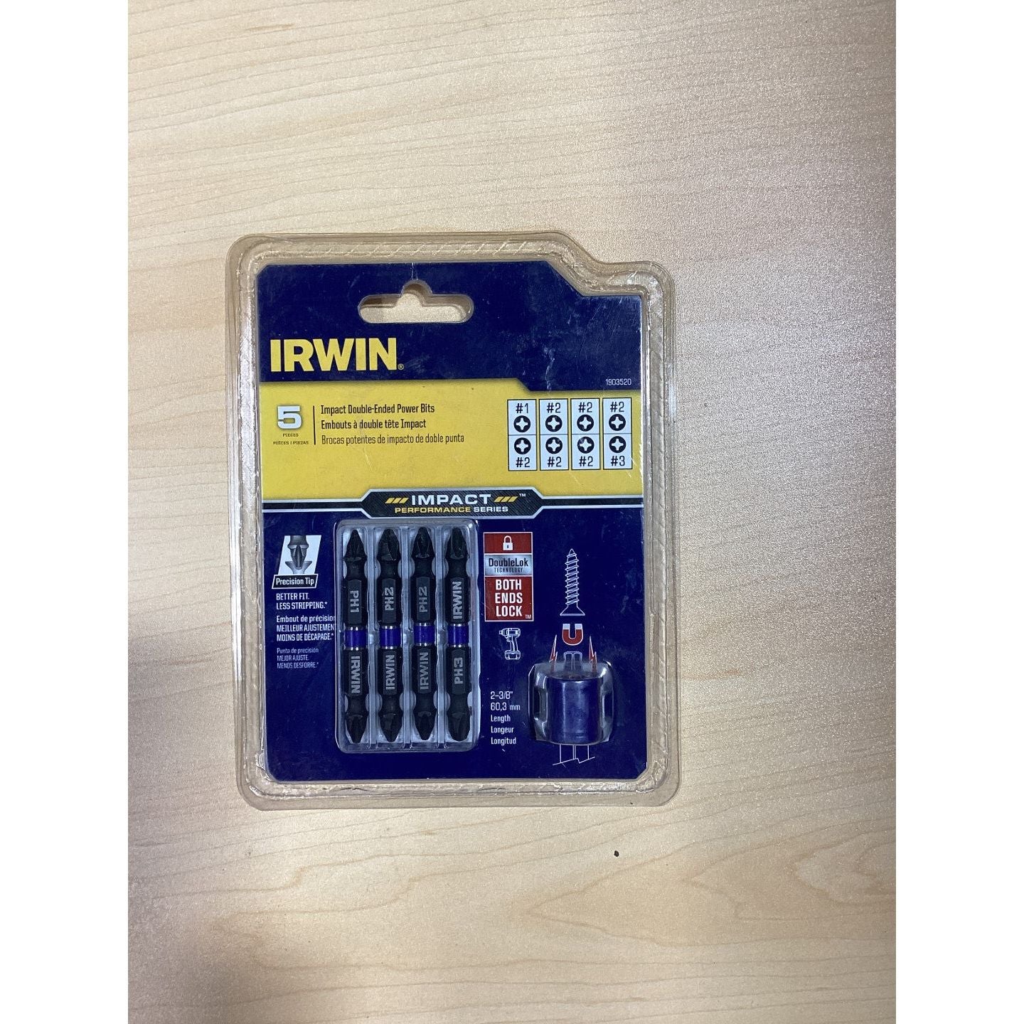 Irwin 5 piece Impact Double-Ended Power Bits screwdriver set